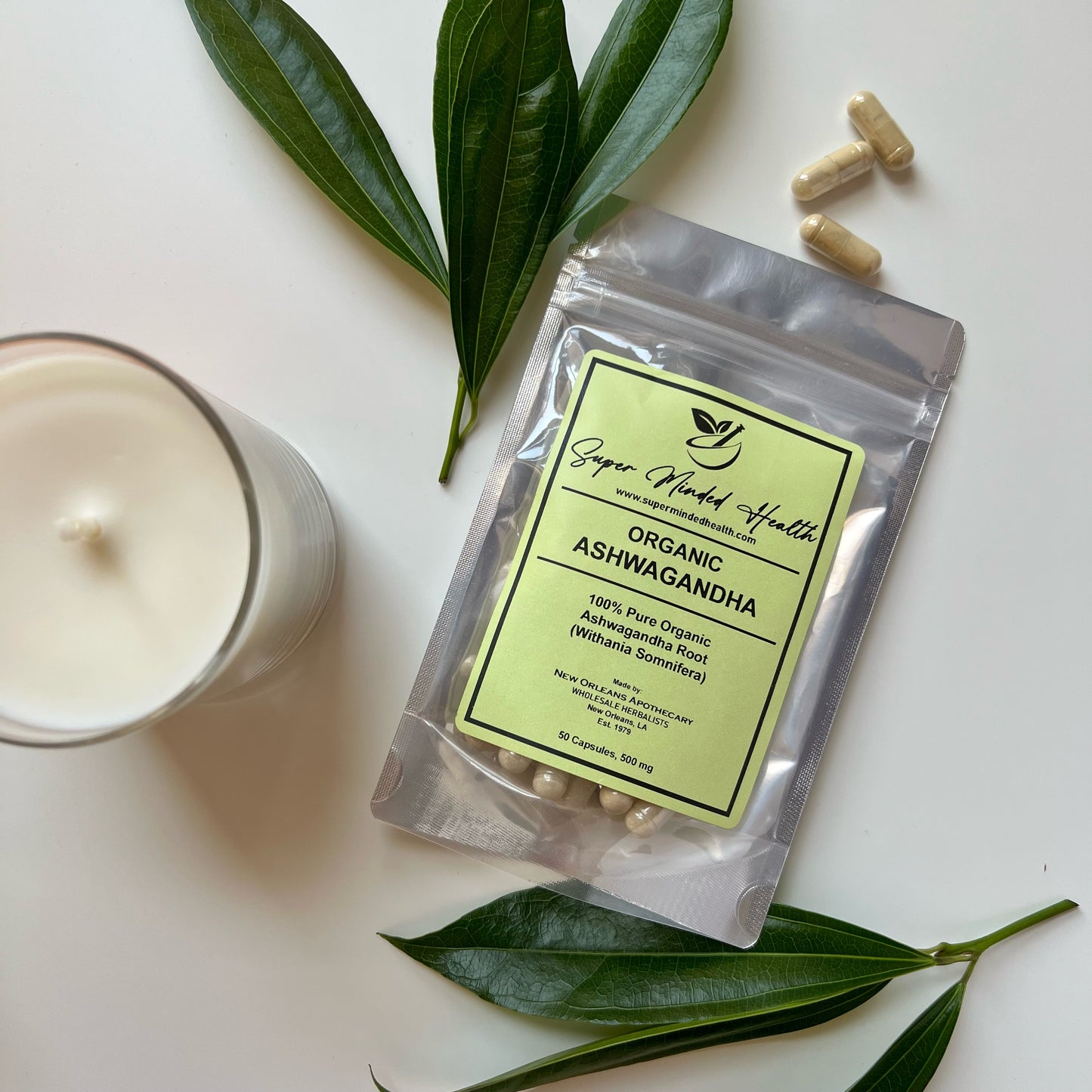 Ashwagandha Capsules | Organic | Withania Somnifera | 520mg | Adaptogen
