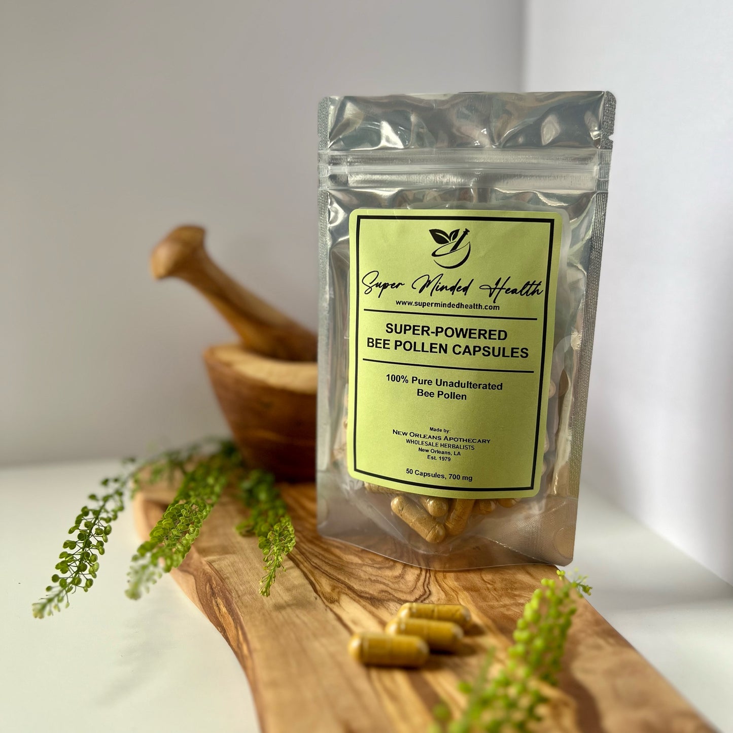 Bee Pollen Capsules | 100% Pure Bee Pollen | 700mg | Detox Health