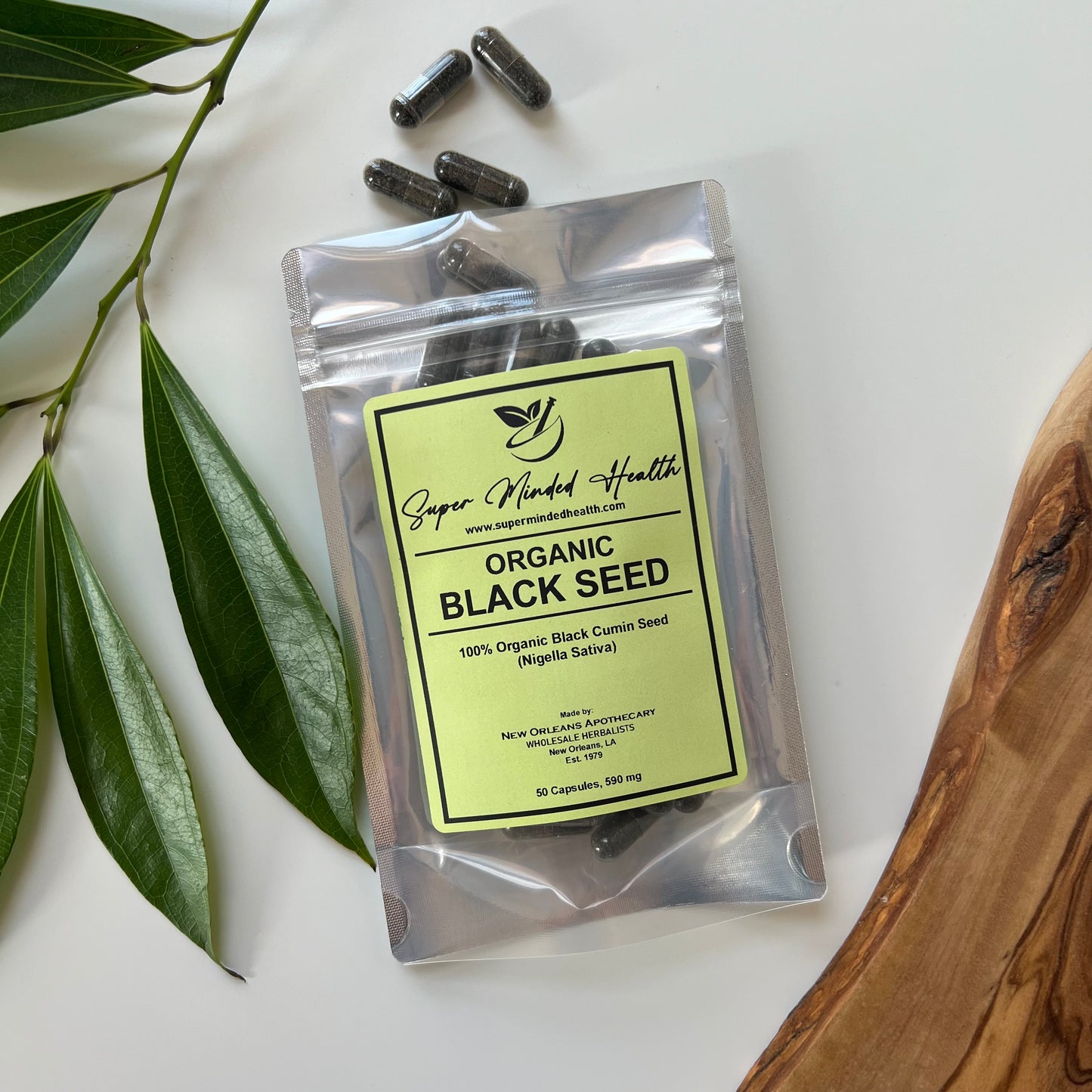 Black Seed Capsules | Black Cumin Seed | 100% Organic | Nigella Sativa | 590mg