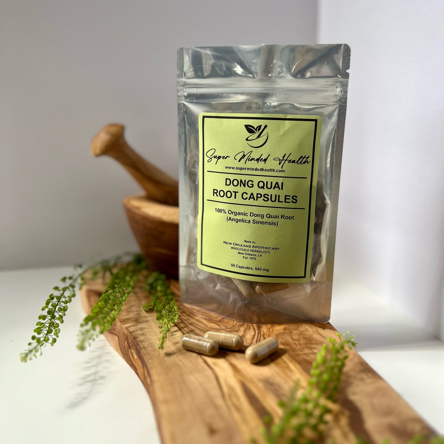 Dong Quai Root Capsules | Organic | Angelica Sinensis | 540mg | Female Ginseng Support Balance Strength