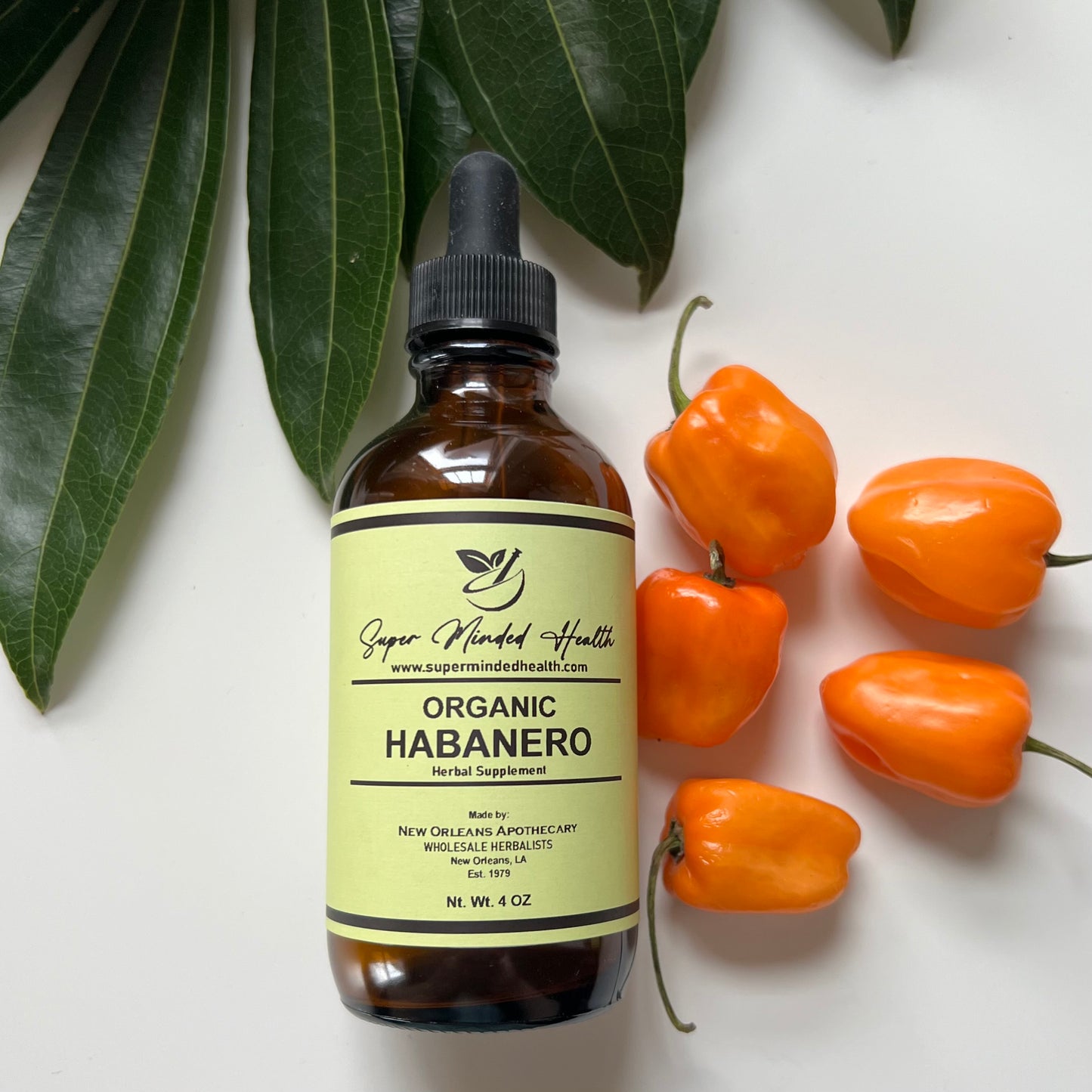 Habanero Tincture 330,000 HU | Organic Habanero Peppers | Capsicum Chinense