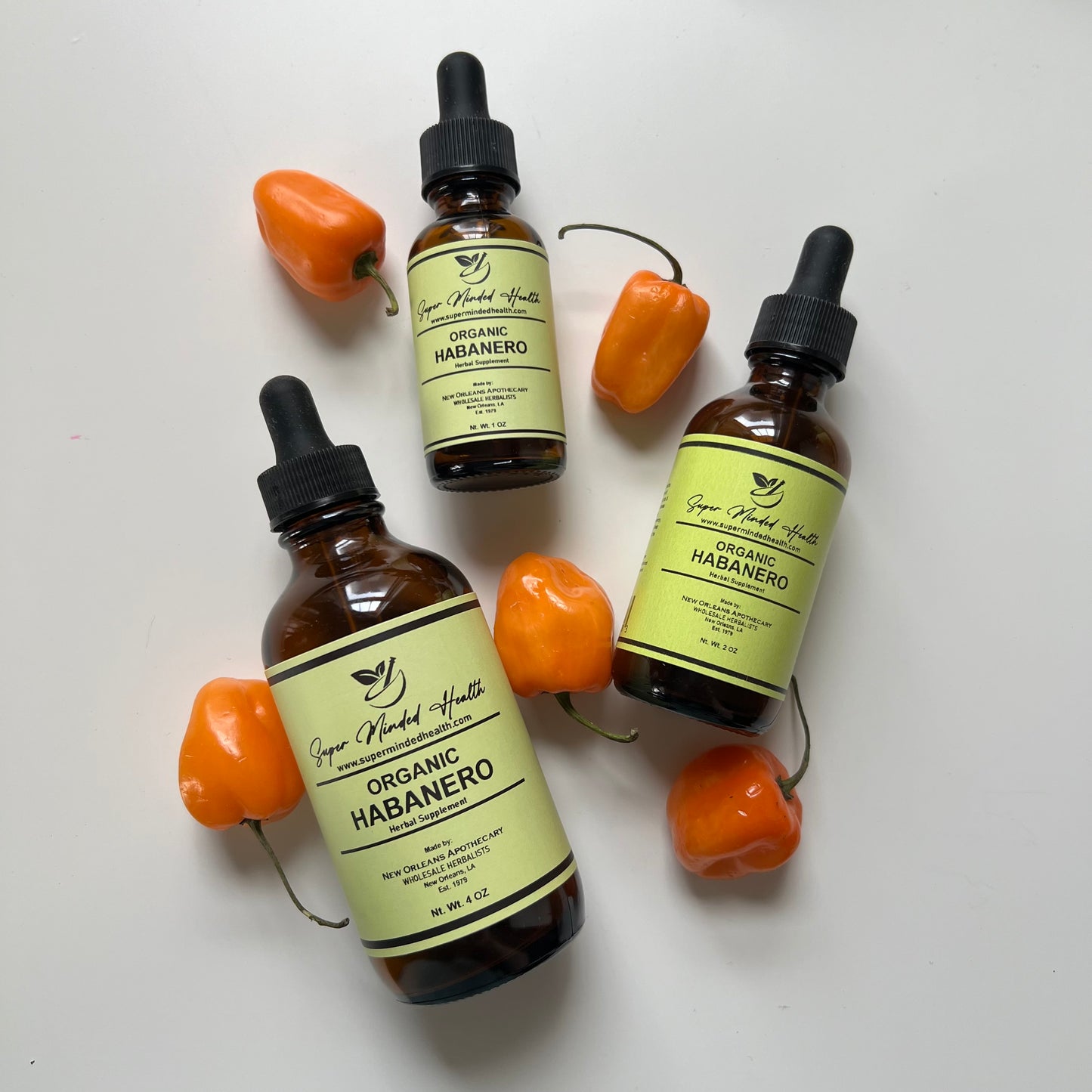 Habanero Tincture 330,000 HU | Organic Habanero Peppers | Capsicum Chinense