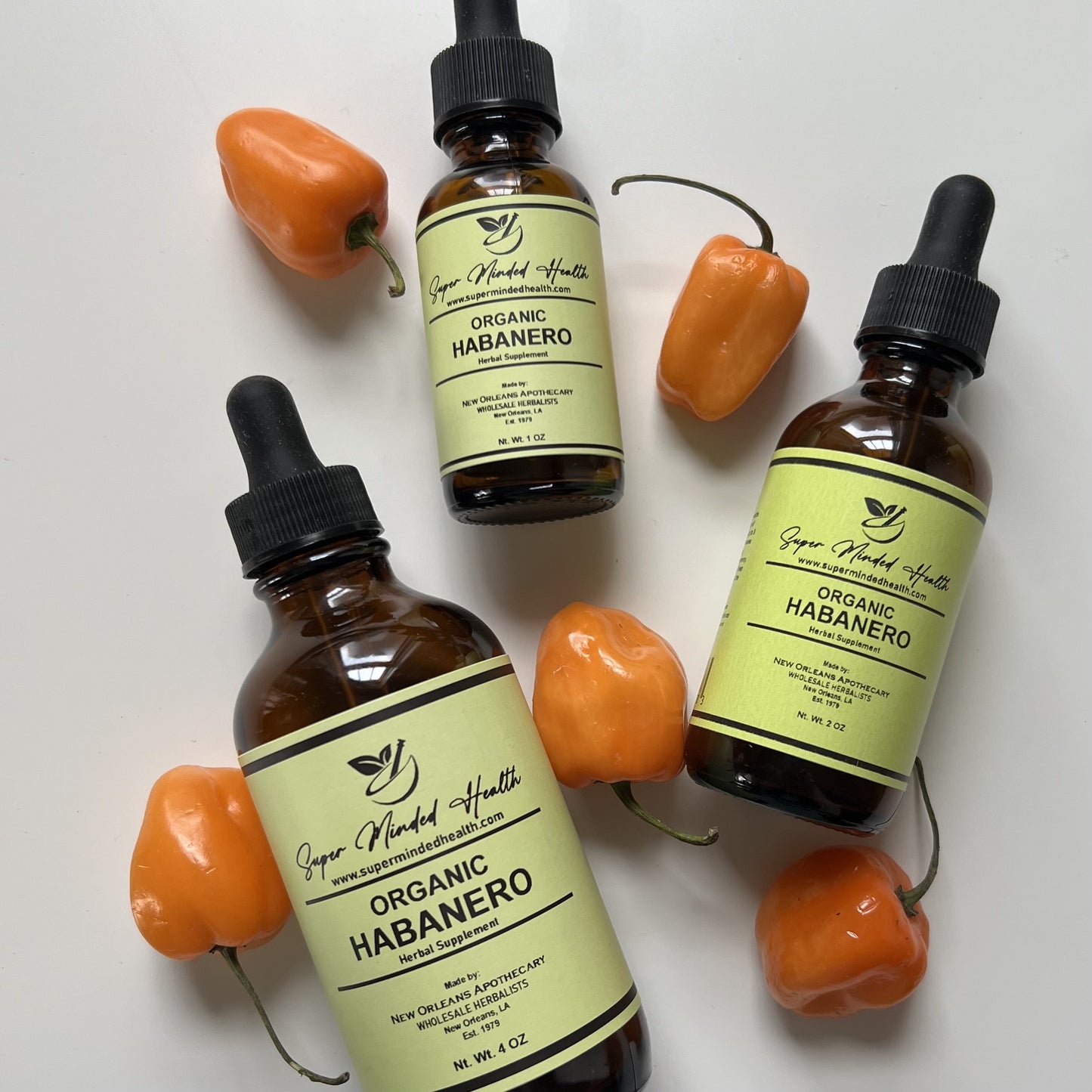Habanero Tincture 330,000 HU | Organic Habanero Peppers | Capsicum Chinense