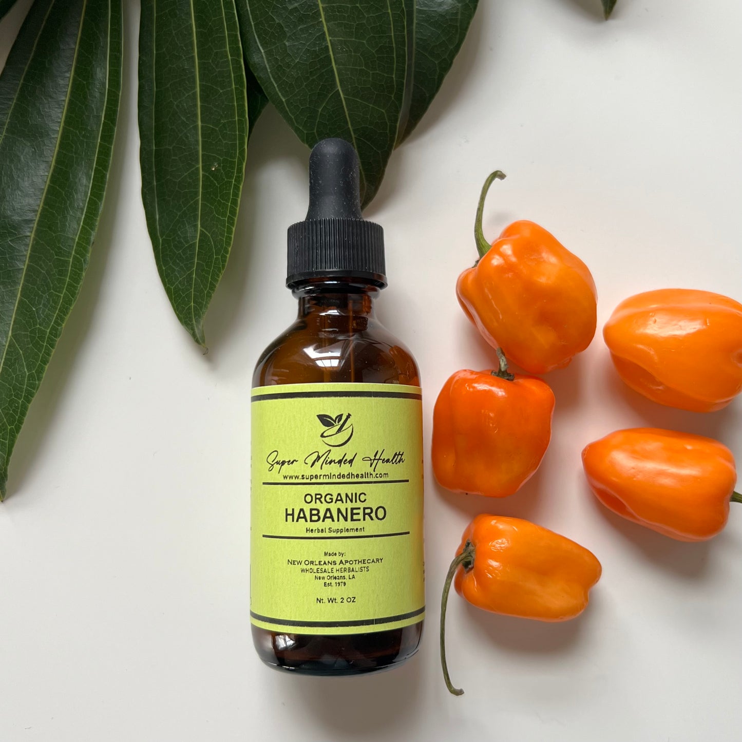 Habanero Tincture 330,000 HU | Organic Habanero Peppers | Capsicum Chinense