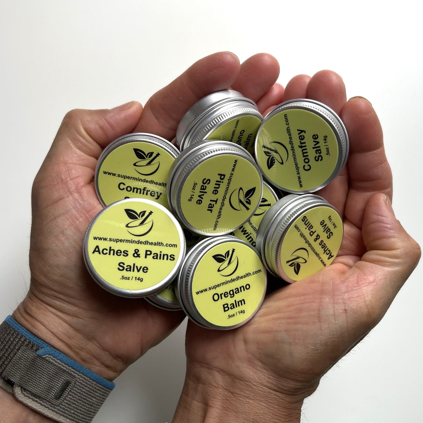 5 PC Mini Salves Set | All Natural Herbal Salve | Sample Size | Gift Set