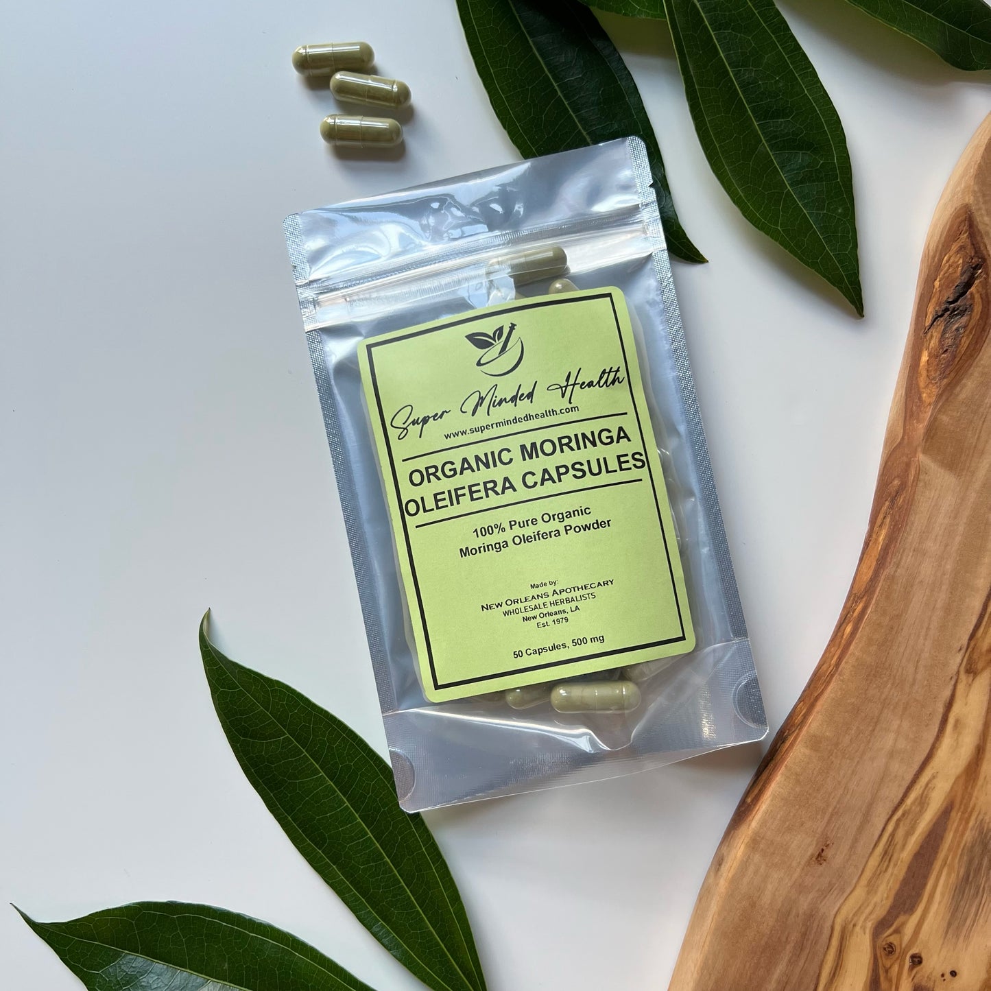 Moringa Leaf Capsules | Organic | Moringa Oleifera | 500mg | Superfood Health