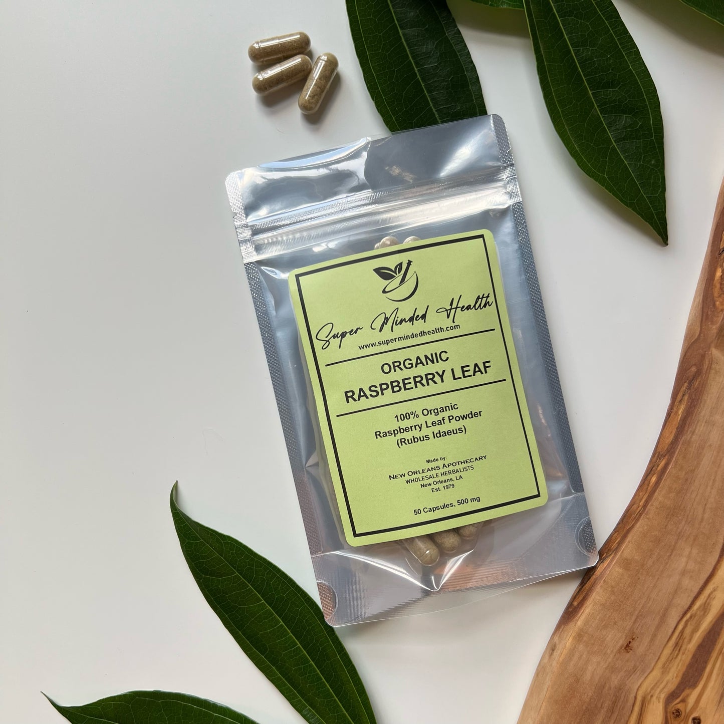 Raspberry Leaf Capsules | Organic | Rubus Idaeus | 500mg