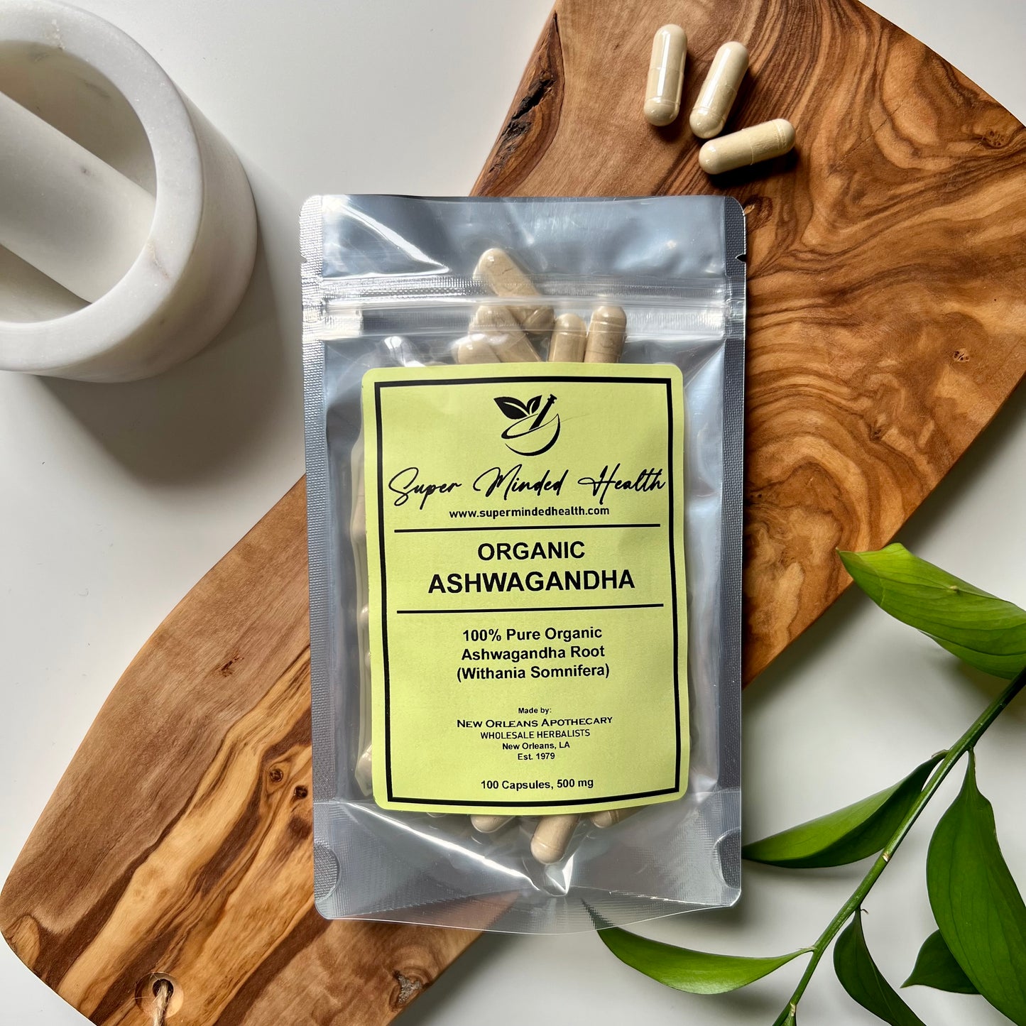 Ashwagandha Capsules | Organic | Withania Somnifera | 520mg | Adaptogen