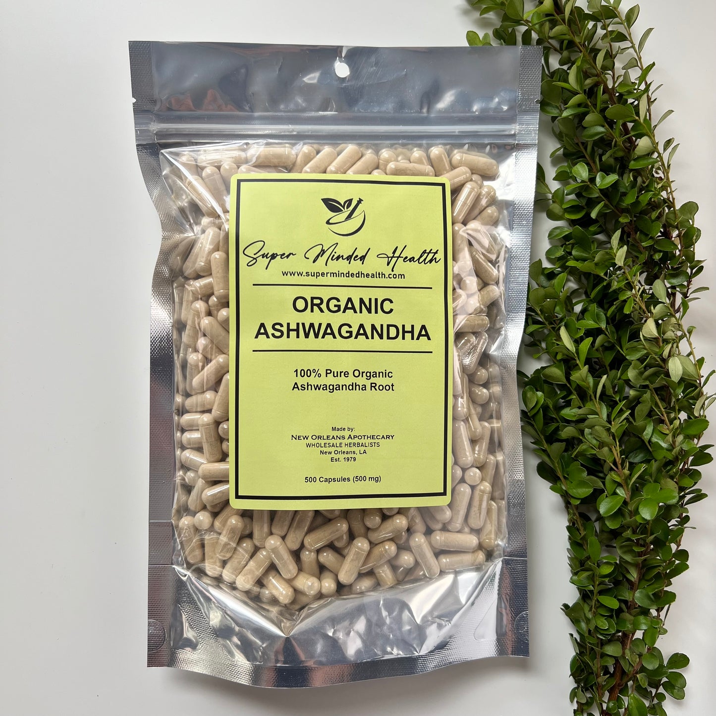 Ashwagandha Capsules | Organic | Withania Somnifera | 520mg | Adaptogen