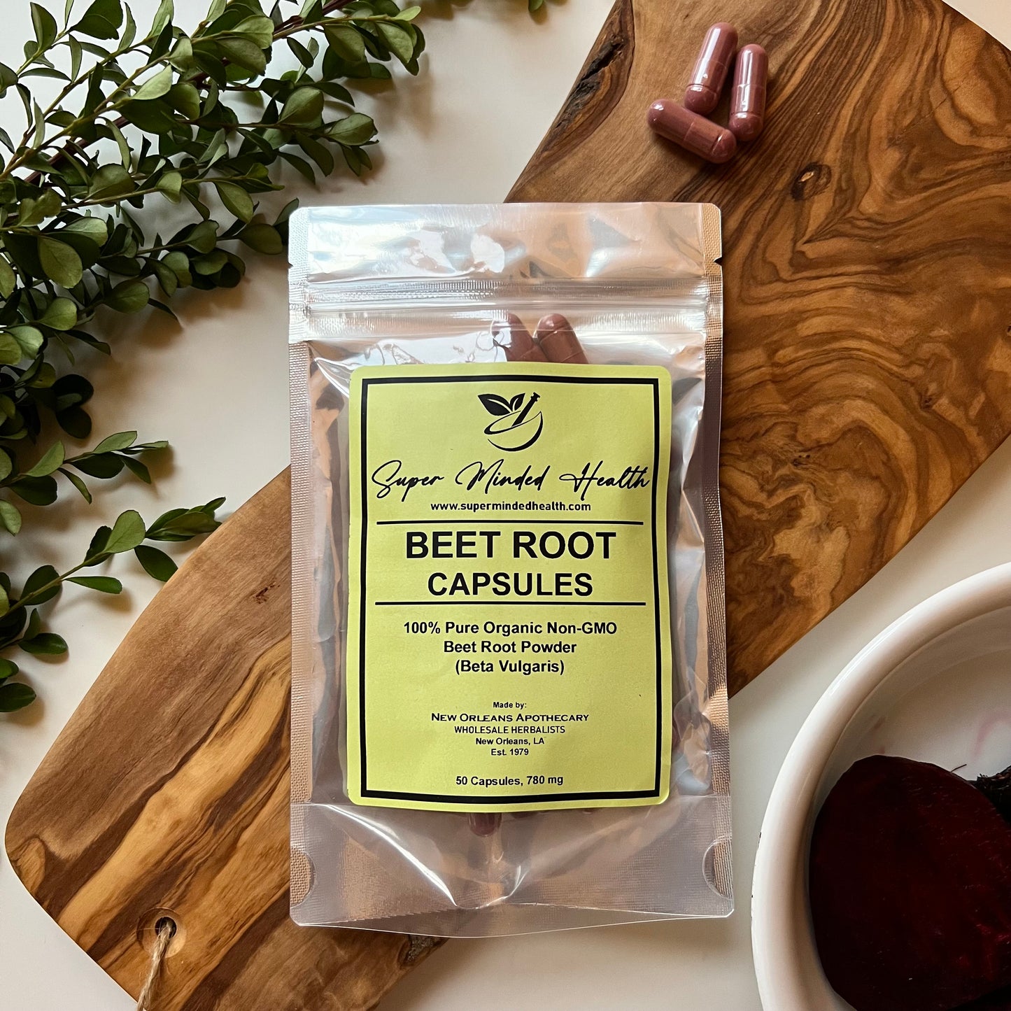 Beet Root Powder Capsules | Beta Vulgaris | 780mg