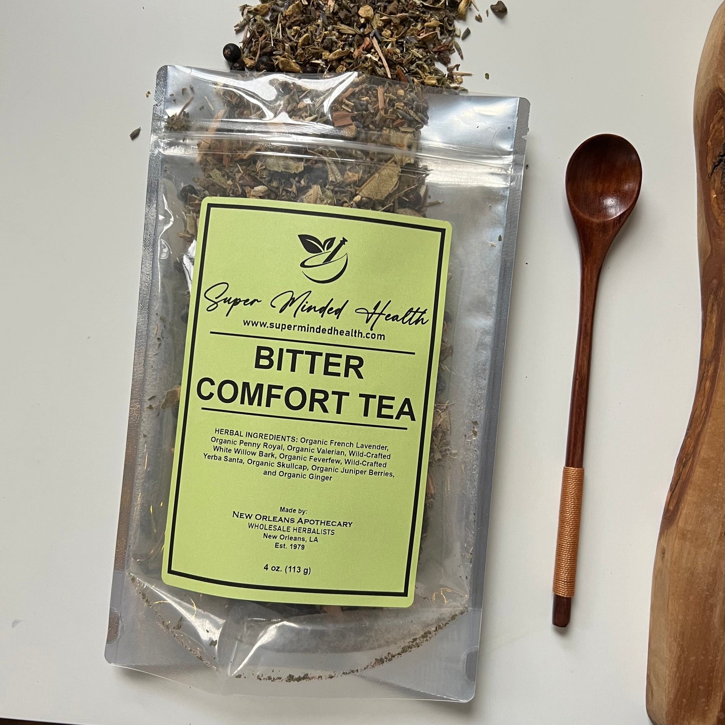 Bitter Comfort Tea (32 Servings) Loose Organic Herbal Tea For Aches and Pain