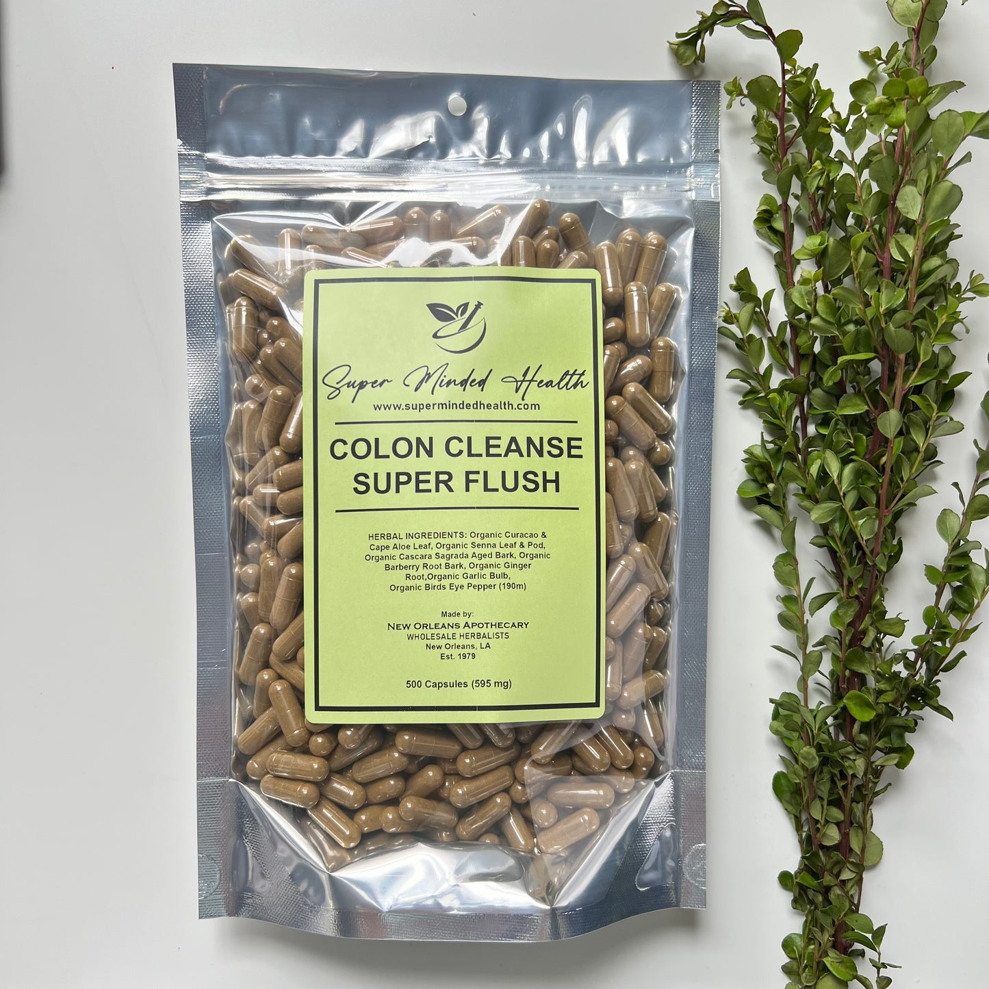 Colon Cleanse Super Flush All Organic Herbs Flush Pounds Lose Weight Detox