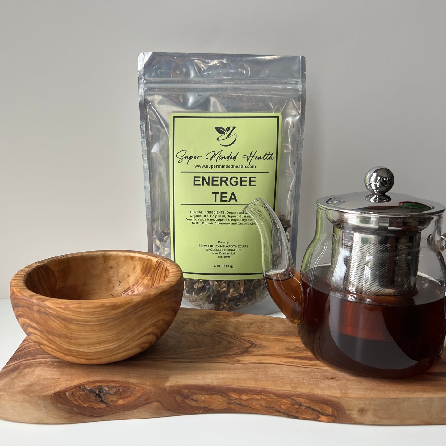 Energee Tea (32 Servings) Loose Organic Herbal Tea Revitalize