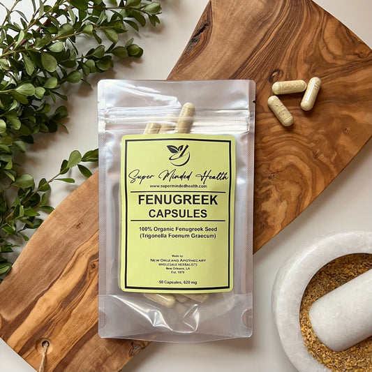Organic Fenugreek Seed Powder Capsules (Trigonella Foenum Graecum) 620mg