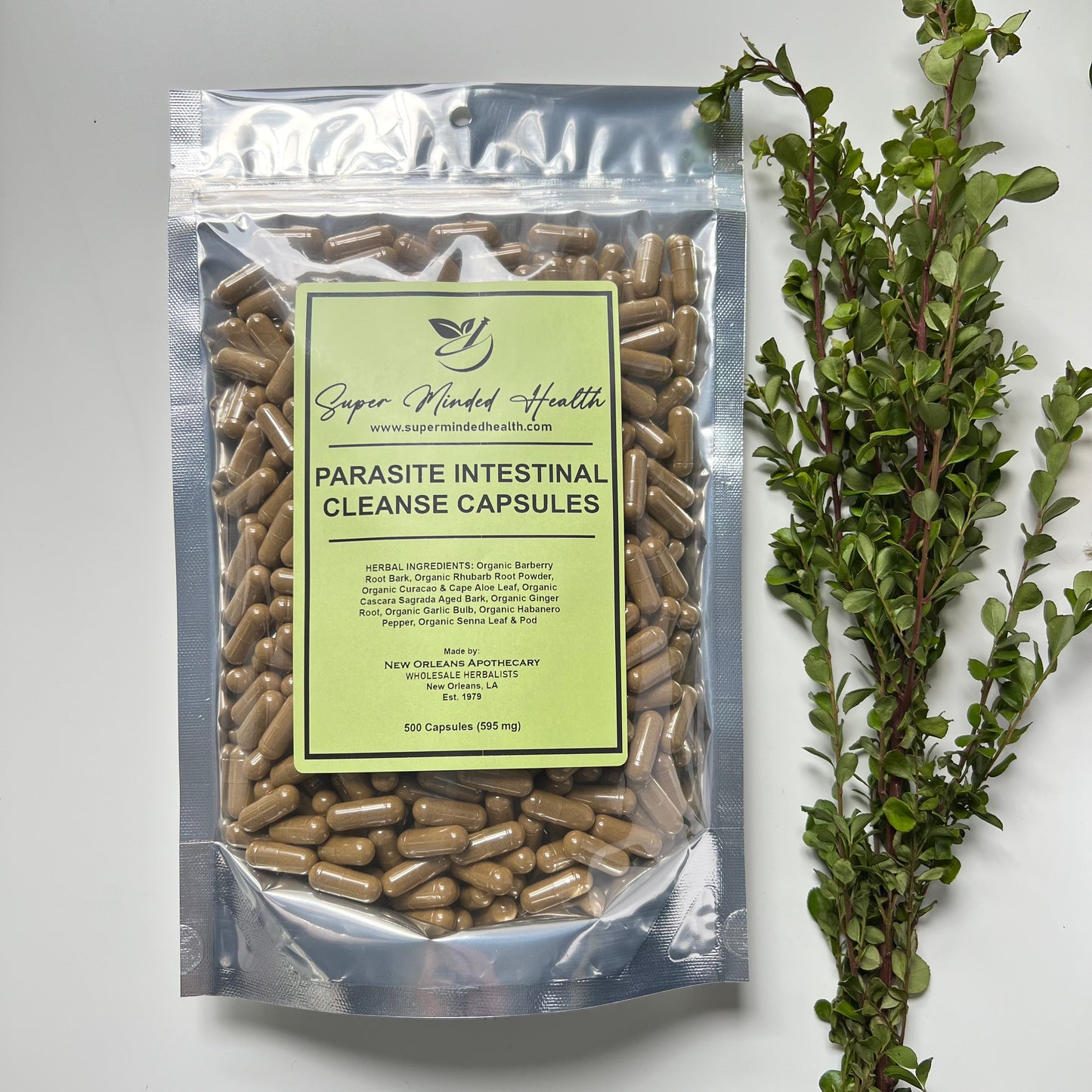 Parasite Intestinal Cleanse Colon Cleanse Super Flush Detox Candida Organic Herb