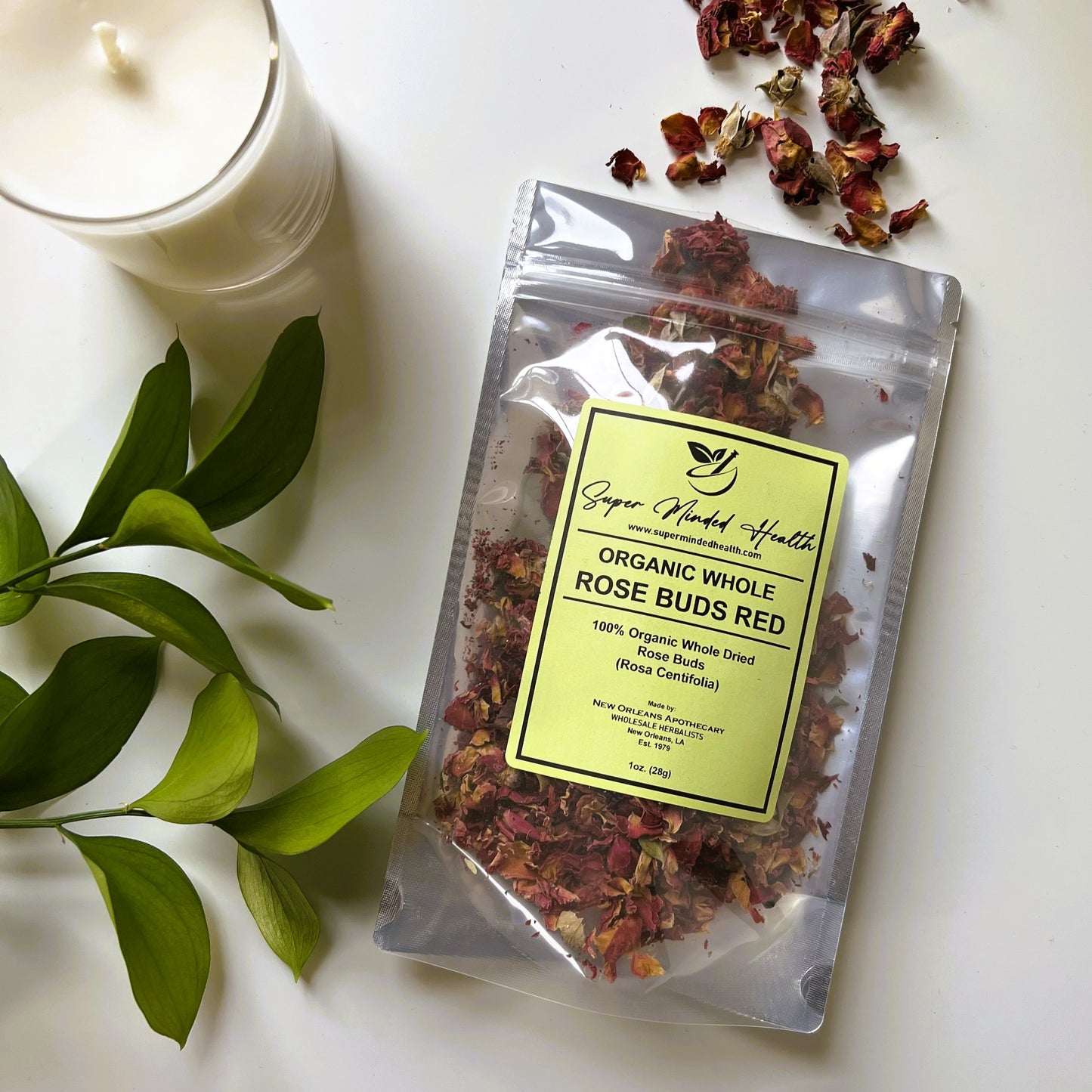 Rose Petal Flowers | C/S Organic | Edible Whole | Rosa Centifolia | Astringent Nervine