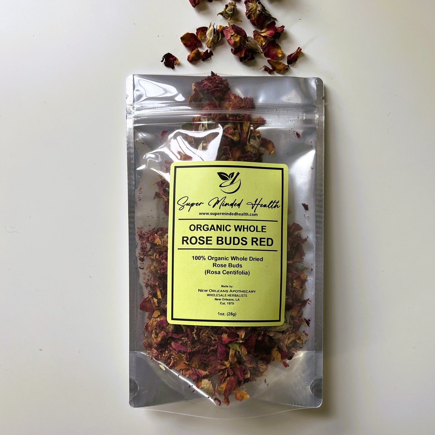 Rose Petal Flowers | C/S Organic | Edible Whole | Rosa Centifolia | Astringent Nervine