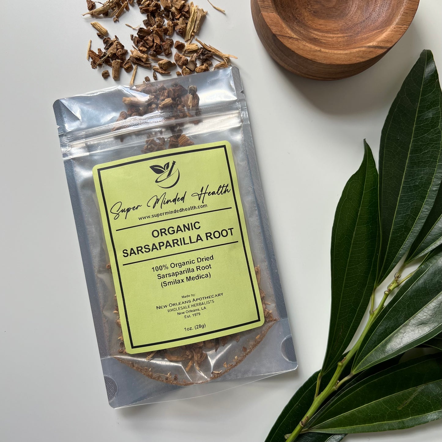 Sarsaparilla Root | C/S Organic Dried Cut and Sifted | Smilax Medica