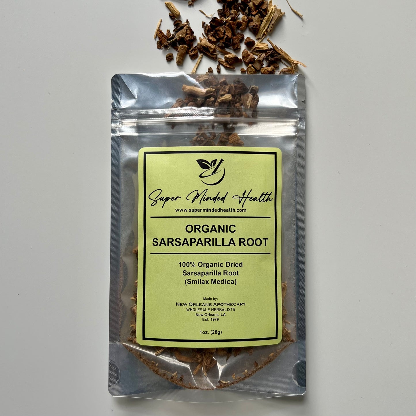 Sarsaparilla Root | C/S Organic Dried Cut and Sifted | Smilax Medica