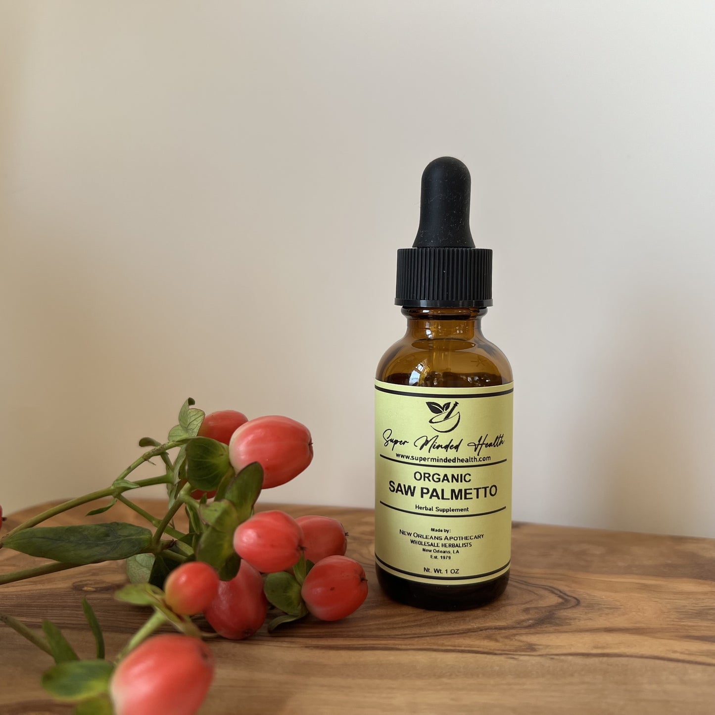 Saw Palmetto Tincture | Prostate Support | Organic Palmetto Berry | Serenoa Repens