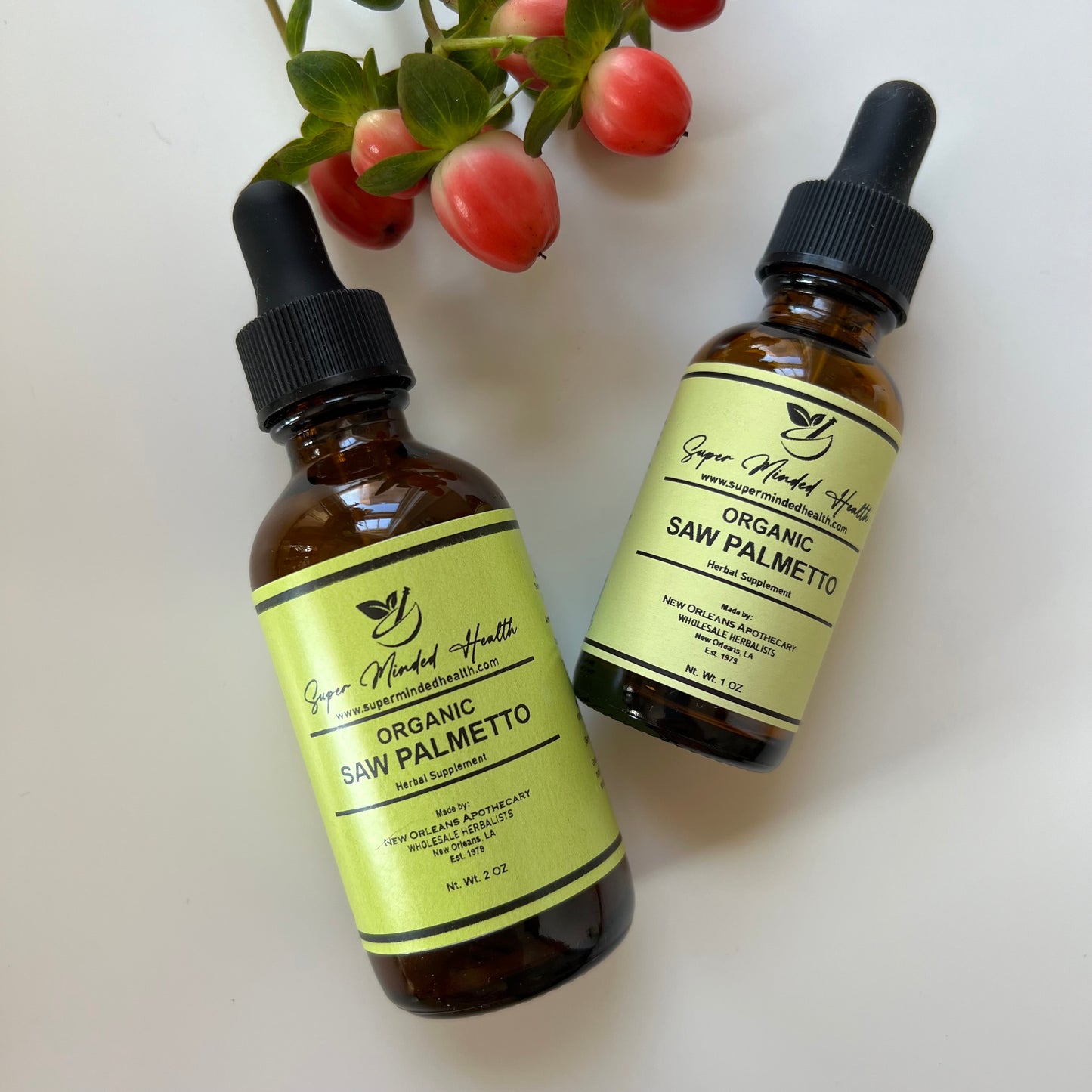 Saw Palmetto Tincture | Prostate Support | Organic Palmetto Berry | Serenoa Repens