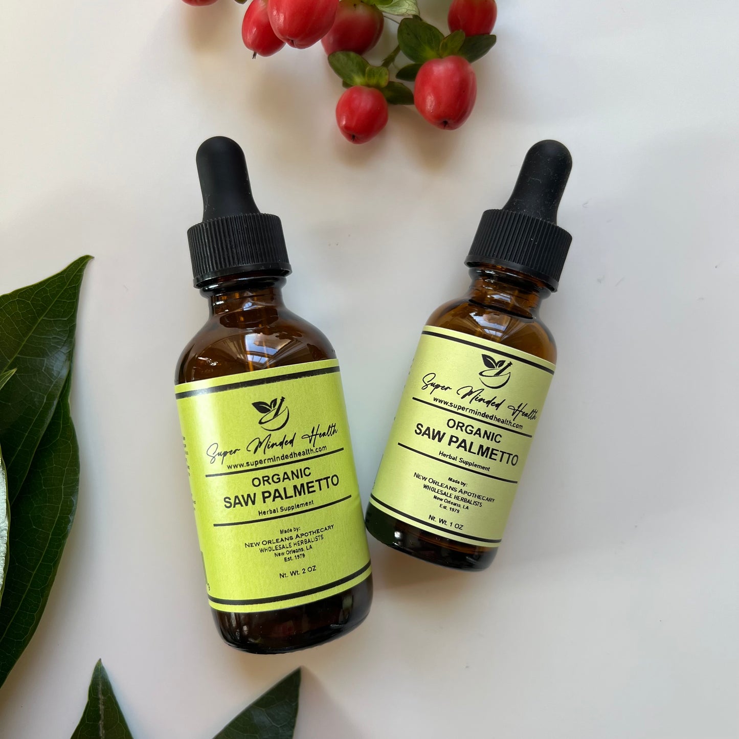 Saw Palmetto Tincture | Prostate Support | Organic Palmetto Berry | Serenoa Repens