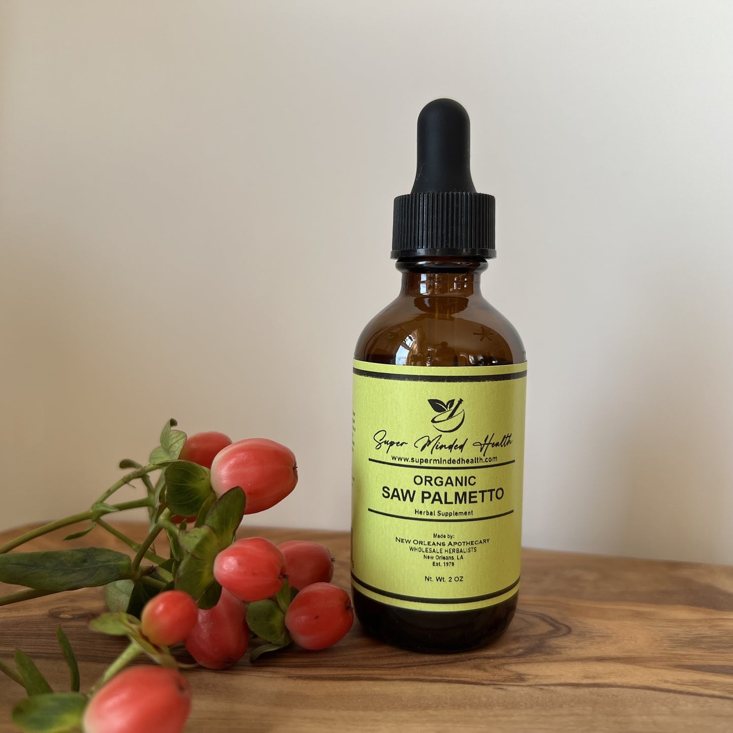 Saw Palmetto Tincture | Prostate Support | Organic Palmetto Berry | Serenoa Repens
