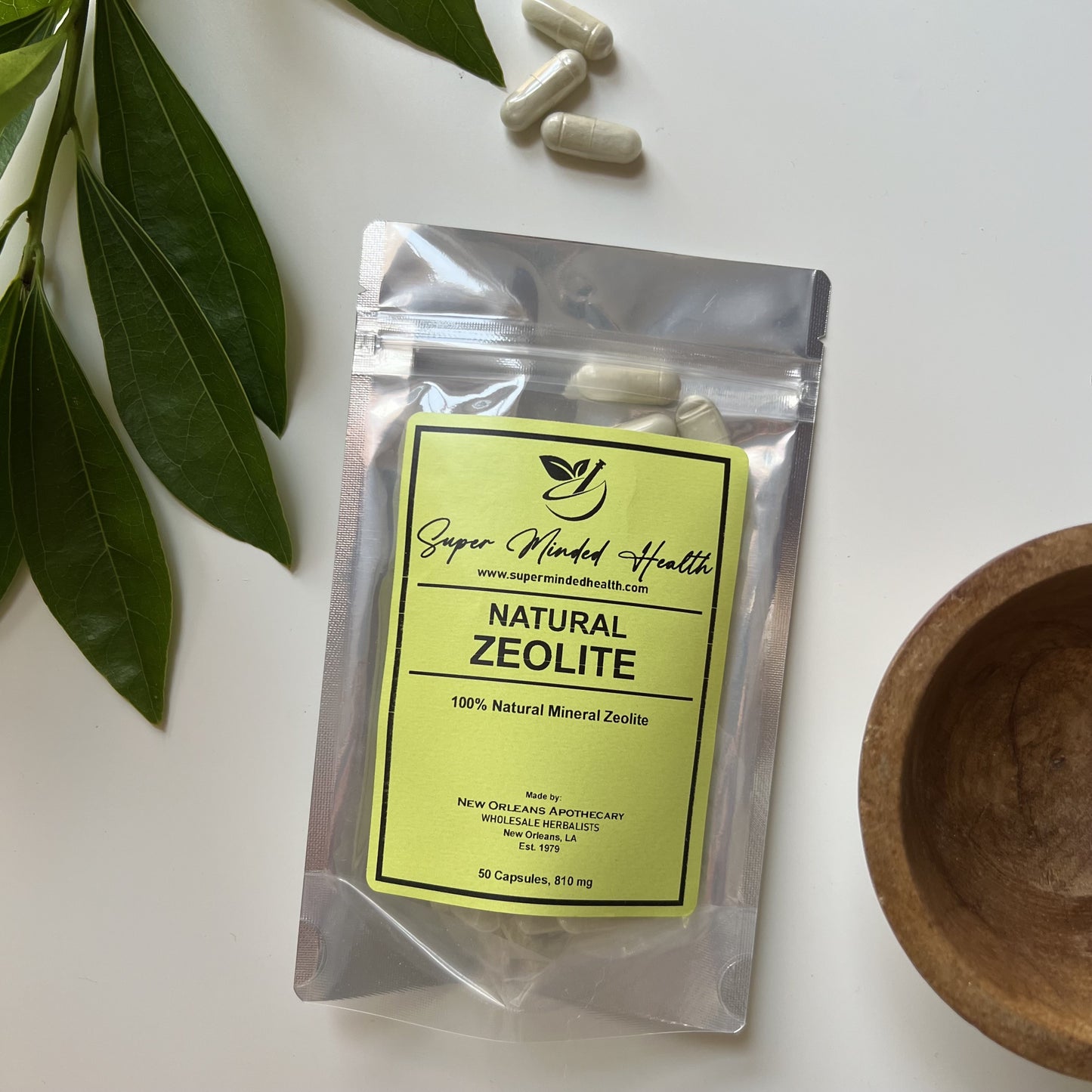 Zeolite Capsules | 100% Pure Natural Mineral | Heavy Metal Detox | Chelation | 810mg
