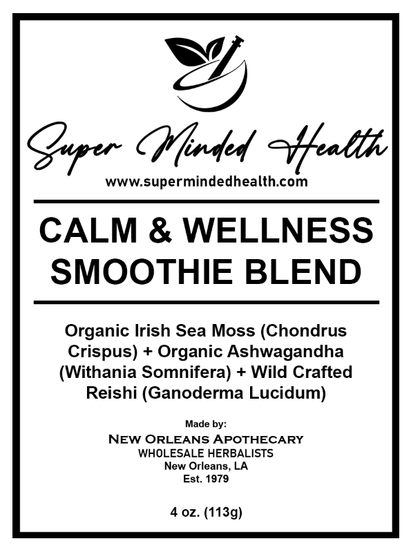 Calm & Wellness Smoothie Blend | Organic Sea Moss Ashwagandha Reishi