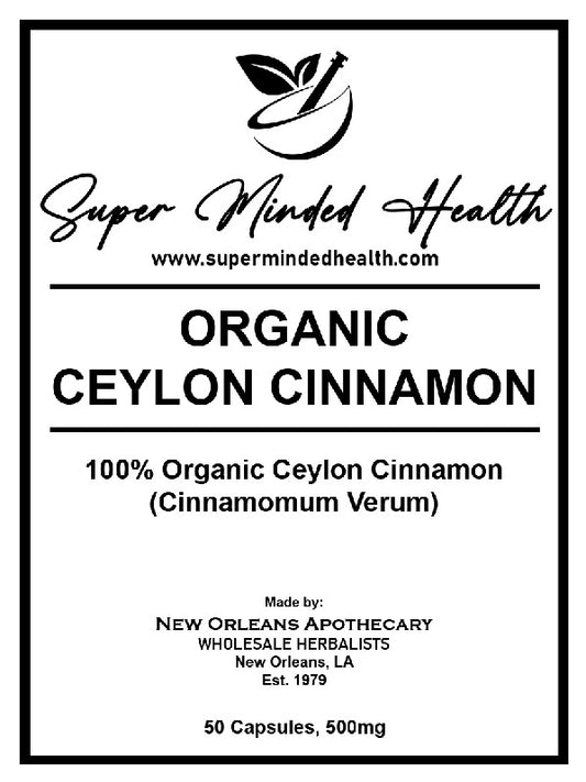 Ceylon Cinnamon Capsules | Organic Cinnamomum Verum | 500mg | Gut Health