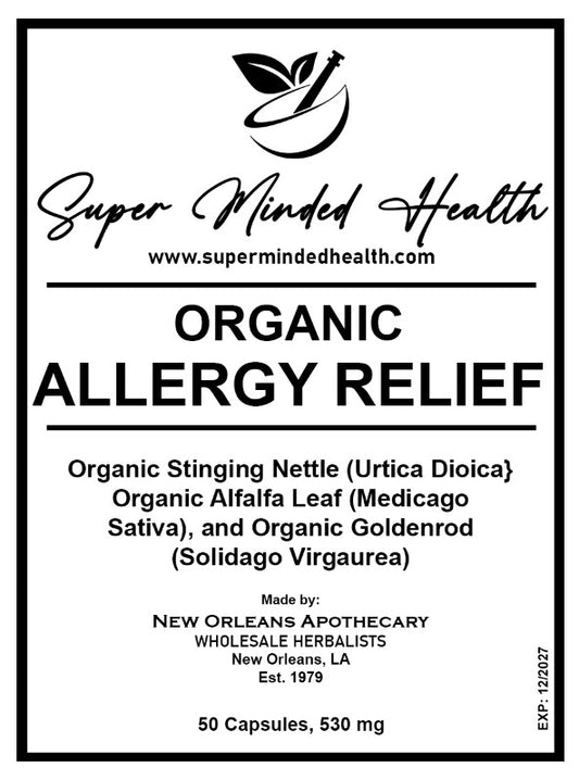 Allergy Relief Capsules | 100% Organic | Histamine Support | 530mg