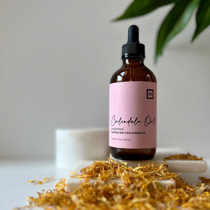 Calendula Oil | Organic | Sensitive Skin Face & Body | Unscented | Luxurious