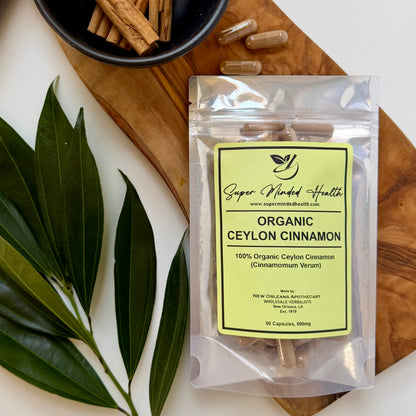 Ceylon Cinnamon Capsules | Organic Cinnamomum Verum | 500mg | Gut Health