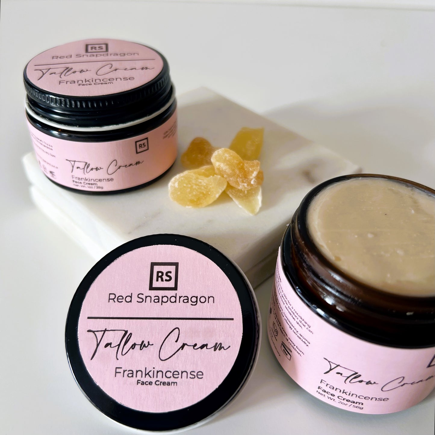 Frankincense Tallow Face Cream | Organic All Natural | Whipped Grass Fed Beef Tallow