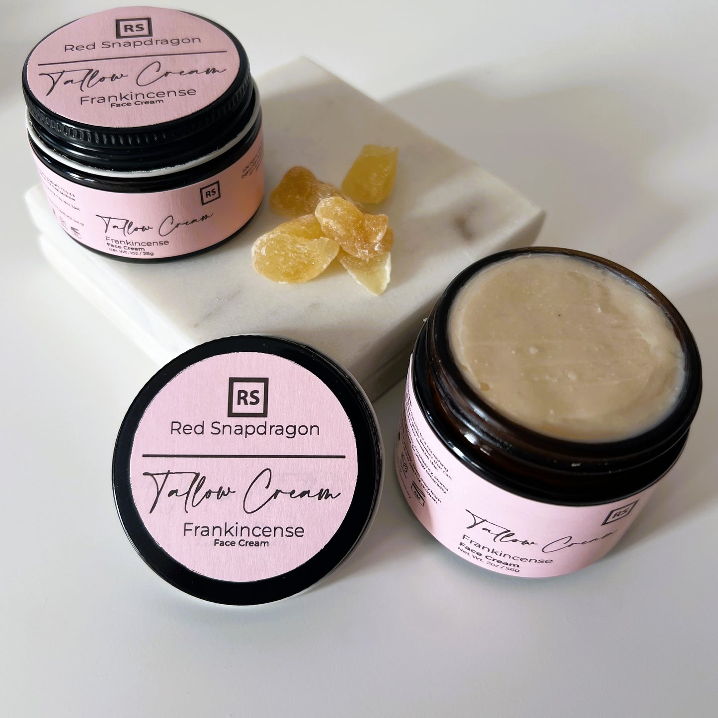 Frankincense Tallow Face Cream | Organic All Natural | Whipped Grass Fed Beef Tallow