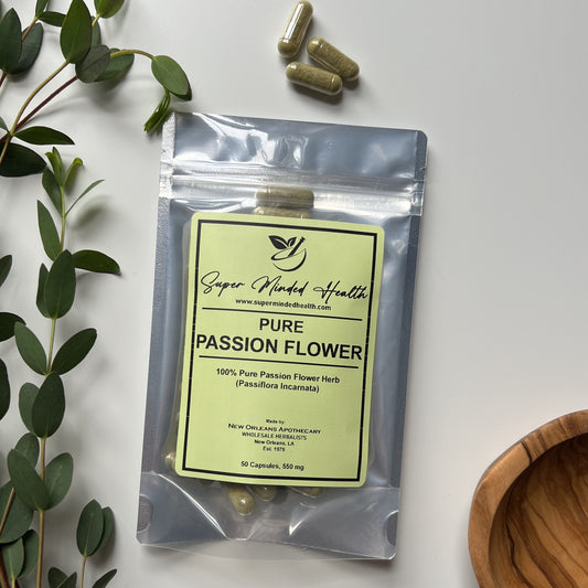 Passion Flower Capsules | Pure Passiflora Incarnata | Passionflower | 550mg | Nervine