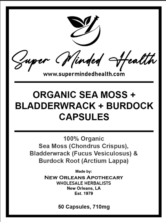 Organic Sea Moss + Bladderwrack + Burdock Capsules | 710mg