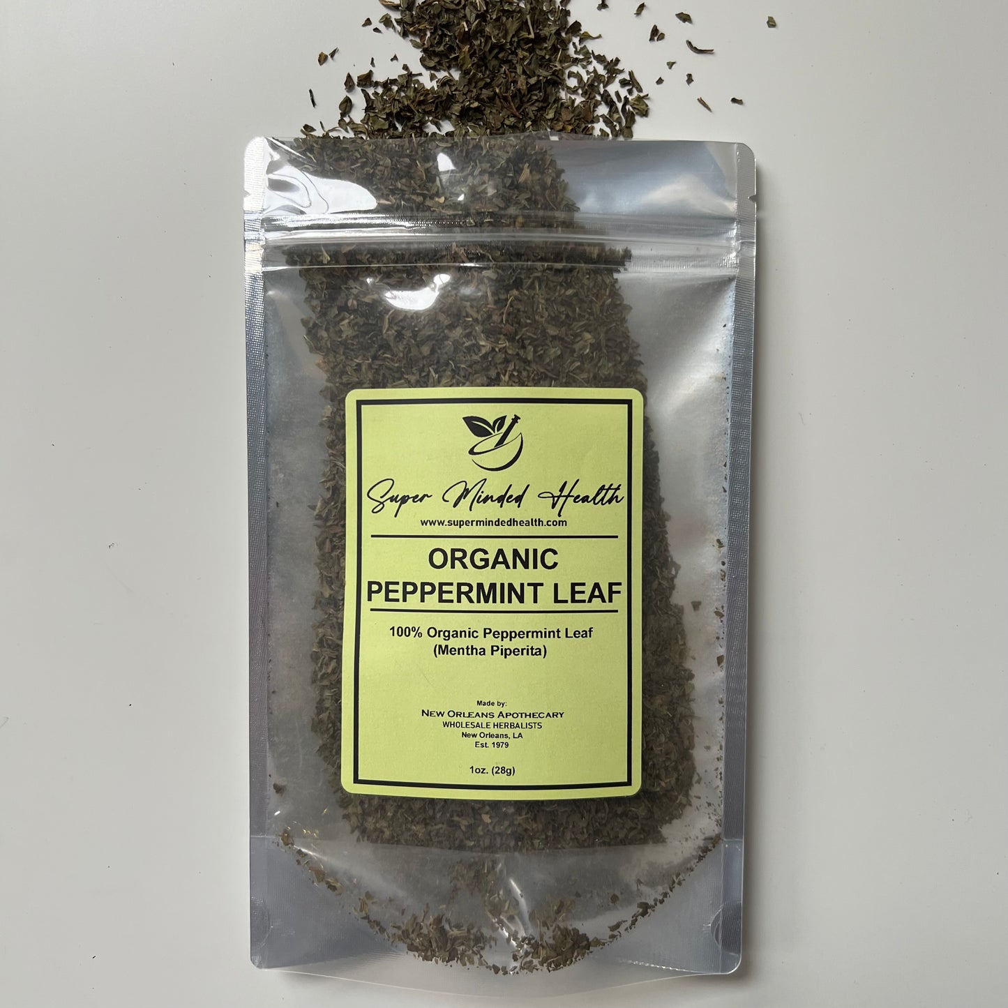 Peppermint Leaf 100% Pure Organic Dried Cut And Sifted (Mentha Piperita)