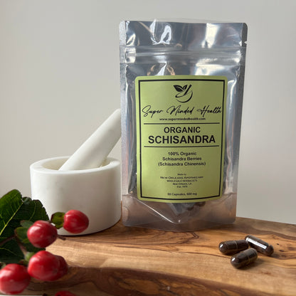 Schisandra Berry Capsules Organic | Schisandra Chinensis | Berries | Adaptogen | 600mg