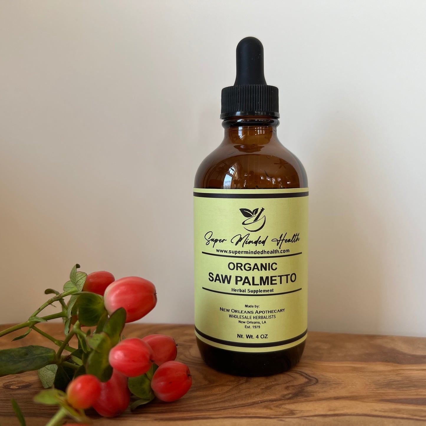 Saw Palmetto Tincture | Prostate Support | Organic Palmetto Berry | Serenoa Repens