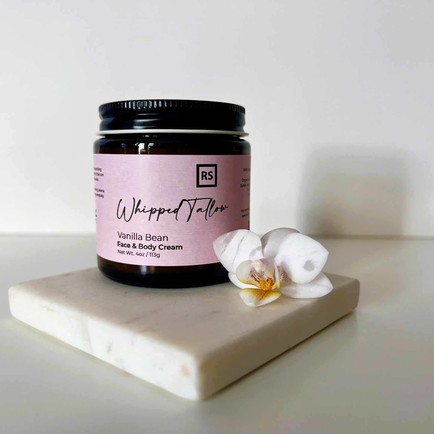 Vanilla Bean Whipped Tallow | Organic All Natural | Whipped Grass Fed Beef Tallow