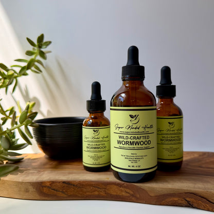 Wormwood Tincture | Wild-Crafted Artemisia Absinthium | Digestive and Parasite Cleanse