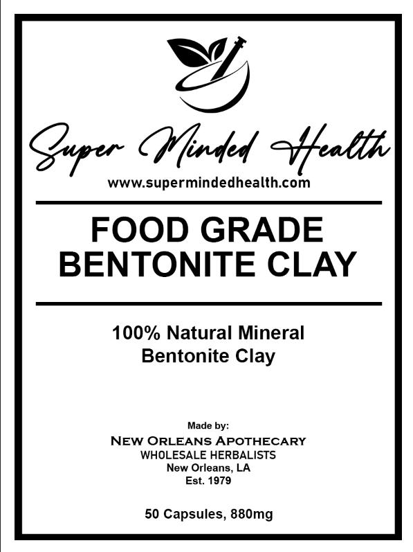 Bentonite Clay Capsules | Food Grade | 880mg | Internal Binder