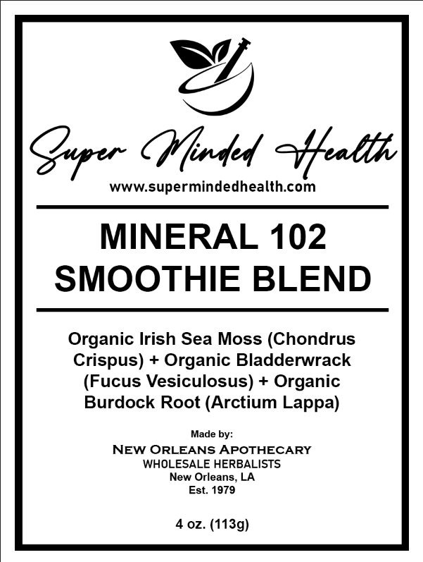 Mineral 102 Smoothie Blend | Organic Sea Moss Bladderwrack Burdock Powder
