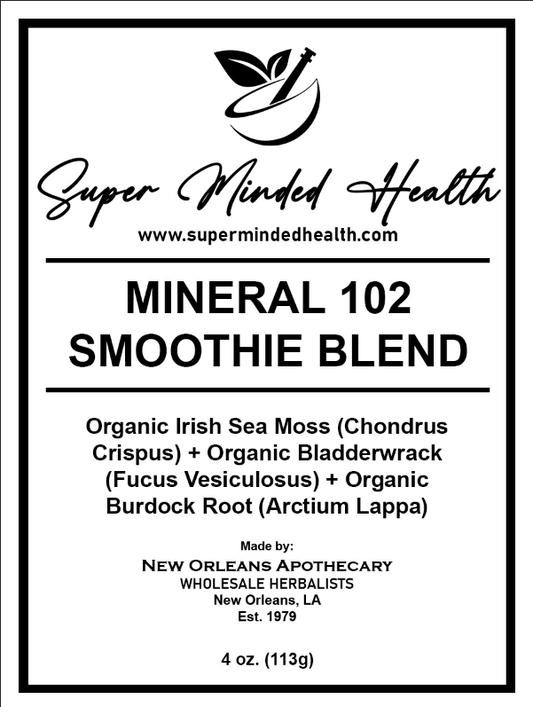 Mineral 102 Smoothie Blend | Organic Sea Moss Bladderwrack Burdock Powder